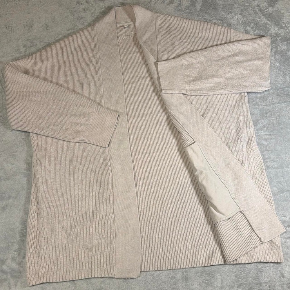 Lululemon Open Front Cable Knit Cardigan | Heathered Oatmeal | Size 10